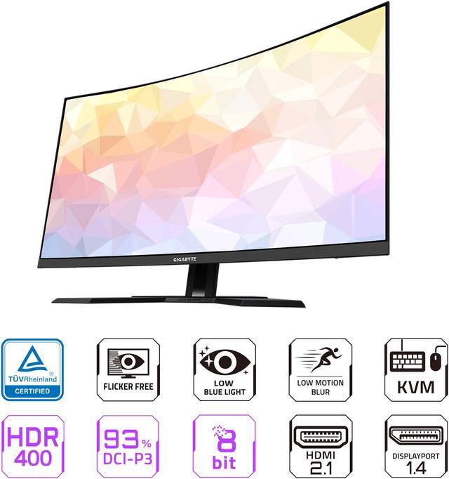 Alt view image 2 of 6 - GIGABYTE - M32UC - 32" VA Curved Gaming Monitor - UHD 3840x2160 - 144Hz/OC 160Hz - 1ms MPRT - AMD FreeSync Premium Pro - Type C KVM - HDMI, DP, Type C - Height Adjustable - Black