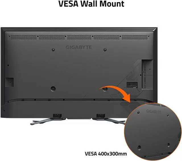 Alt view image 5 of 5 - GIGABYTE - S55U - 55" VA Gaming Monitor - UHD 3840x2160 - 120Hz - 2ms GTG - AMD FreeSync Premium - HDMI, USB-A, Ethernet - Black