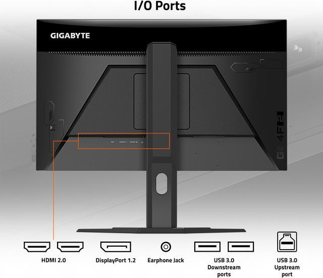 Alt view image 4 of 5 - GIGABYTE - G24F 2 - 24" IPS Gaming Monitor - FHD 1920x1080 - 165Hz/OC 180Hz - 1ms MPRT - AMD FreeSync Premium - HDMI, DP, USB-A - Height Adjustable - Black