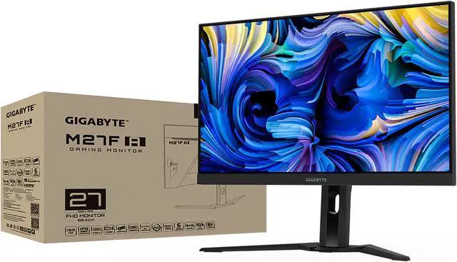 Alt view image 7 of 7 - GIGABYTE M27F A 27" 165Hz 1080P KVM Gaming Monitor, 1920 x 1080 IPS Display, 1ms (GTG) Response Time, 99% sRGB, VESA DisplayHDR 400, 2x HDMI 2.0, 1x DisplayPort 1.2, 1x USB Type-C, 3x USB 3.0, 1x Earphone Jack