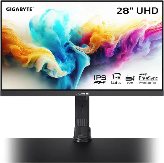 Main image of GIGABYTE - M28U Arm Edition - 28" IPS Gaming Monitor - UHD 3840x2160 - 144Hz - 1ms GTG - AMD FreeSync Premium Pro - Type C KVM - HDMI, DP, Type C - Height Adjustable - Black
