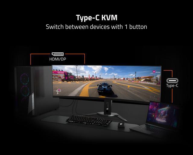 Alt view image 6 of 6 - GIGABYTE - M32U Arm Edition - 32" IPS Gaming Monitor - UHD 3840x2160 - 144Hz - 1ms MPRT - AMD FreeSync Premium Pro - Type C KVM - HDMI, DP, Type C - Height Adjustable - Black