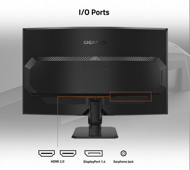 Alt view image 4 of 5 - GIGABYTE - GS32QC - 32" VA Curved Gaming Monitor - QHD 2560x1440 - 165Hz/OC 170Hz - 1ms MPRT - AMD FreeSync Premium - HDMI, DP - Black