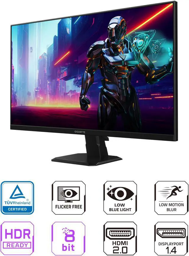 Alt view image 2 of 5 - GIGABYTE - GS27Q - 27" IPS Gaming Monitor - QHD 2560x1440 - 165Hz/OC 170Hz - 1ms MPRT - AMD FreeSync Premium - HDMI, DP - Black