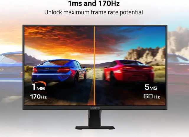 Alt view image 3 of 5 - GIGABYTE - GS27Q - 27" IPS Gaming Monitor - QHD 2560x1440 - 165Hz/OC 170Hz - 1ms MPRT - AMD FreeSync Premium - HDMI, DP - Black