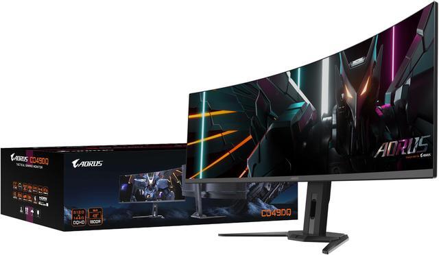 Alt view image 9 of 9 - GIGABYTE - AORUS CO49DQ - 49" QD OLED - 5120x1440 DQHD 32:9 - 1800R - 144Hz - 0.03ms GTG - AMD FreeSync Premium Pro - Super Ultrawide - KVM - HDMI, DP, Type C - Height Adjustable - Black