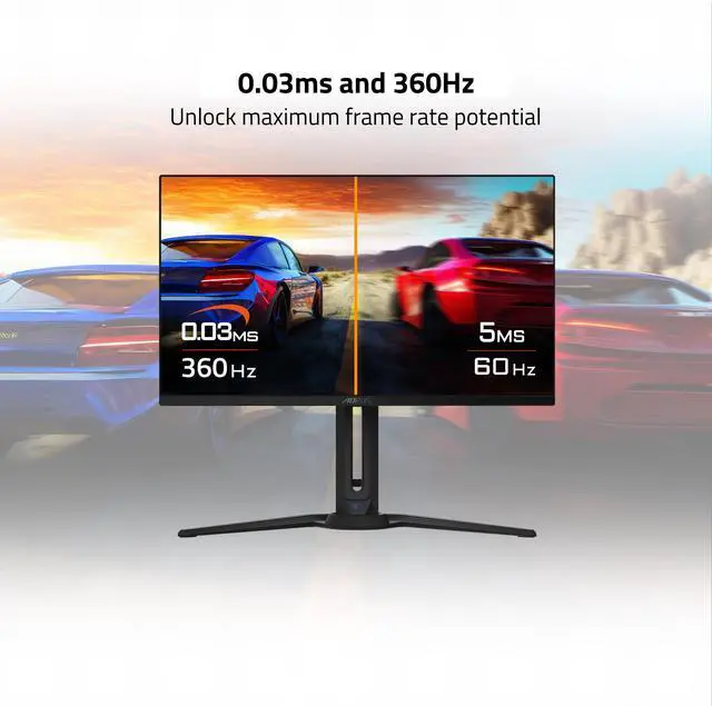 Alt view image 3 of 6 - GIGABYTE - AORUS FO27Q3 - 27" QD OLED Gaming Monitor - QHD 2560x1440 - 360Hz - 0.03ms GTG - AMD FreeSync Premium Pro - Type C KVM - HDMI, DP, Type C - Height Adjustable - Black