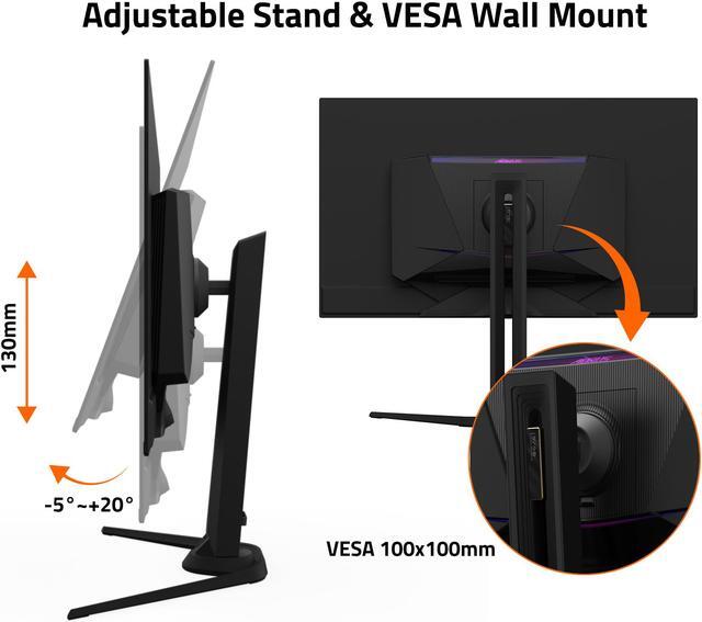 Alt view image 6 of 6 - AORUS FO32U2 Pro 32" QD OLED 4K UHD 3840 x 2160 240Hz 0.03ms GTG  AMD FreeSync Premium Pro, USB-C, KVM, HDMI 2.1, Display Port 2.1, Height Adjustable Gaming Monitor