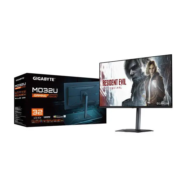 Alt view image 12 of 12 - GIGABYTE 32" UHD 4k 165Hz with AMD FreeSync Premium Pro 0.03ms USB-C KVM HDR400 OLED Gaming Computer Monitor with Height Adjustable stand MO32U