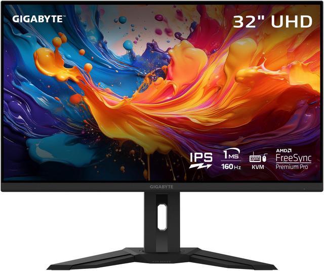 Main image of GIGABYTE - M32UP - Pro Version - 31.5" SS IPS Gaming Monitor - UHD 3840x2160 - 160Hz - 1ms MPRT - AMD FreeSync Premium Pro - Type C KVM - HDMI, DP, Type C - Height Adjustable - Black