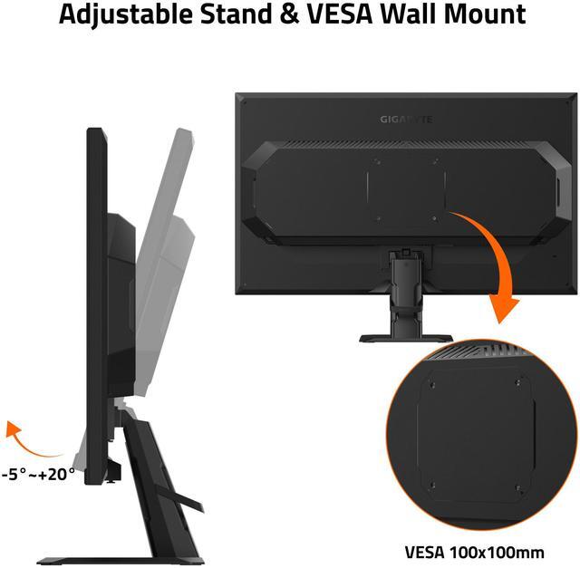Alt view image 5 of 9 - GIGABYTE - GS27FA SA - 27" IPS Gaming Monitor - FHD 1920x1080 - 180Hz/OC 190Hz - 1ms MPRT - AMD FreeSync - HDMI, DP - Black