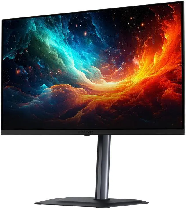 Alt view image 2 of 12 - GIGABYTE - MO27U2 - 27" QD-OLED Gaming Monitor - UHD 3840x2160 - 240Hz - 0.03ms GTG - AMD FreeSync Premium Pro, G-SYNC Compatible - Type C KVM - HDMI, DP, Type-C - Height and Tilt Adjustable - Black