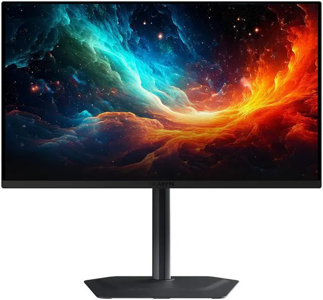 Alt view image 3 of 12 - GIGABYTE - MO27U2 - 27" QD-OLED Gaming Monitor - UHD 3840x2160 - 240Hz - 0.03ms GTG - AMD FreeSync Premium Pro, G-SYNC Compatible - Type C KVM - HDMI, DP, Type-C - Height and Tilt Adjustable - Black