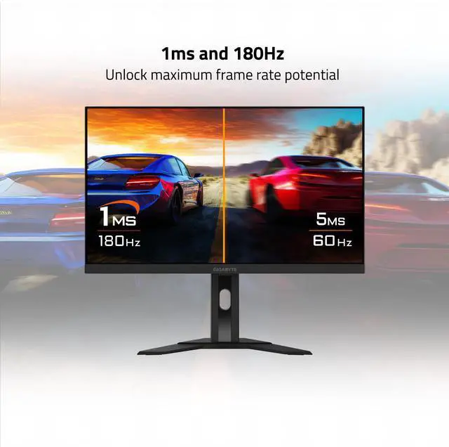Alt view image 3 of 6 - GIGABYTE - M27QA (US) - 27" IPS Gaming Monitor - QHD 2560x1440 - 180Hz - 1ms MPRT - AMD FreeSync - Type C KVM - HDMI, DP, Type C - Height Adjustable - Black
