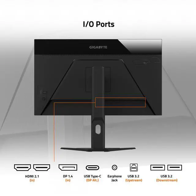 Alt view image 4 of 6 - GIGABYTE - M27QA (US) - 27" IPS Gaming Monitor - QHD 2560x1440 - 180Hz - 1ms MPRT - AMD FreeSync - Type C KVM - HDMI, DP, Type C - Height Adjustable - Black