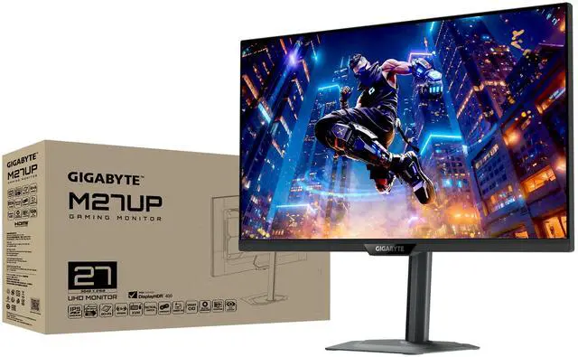 Alt view image 14 of 14 - GIGABYTE 27" 160Hz UHD/320Hz FHD 1ms IPS UHD Dual-Mode Gaming Monitor FreeSync Premium (AMD Adaptive Sync) 95% DCI-P3 / 125% sRGB M Series M27UP SA