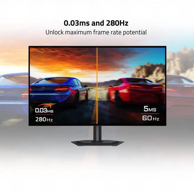 Alt view image 5 of 12 - GIGABYTE MO27Q28G 27" W-OLED Gaming Monitor QHD 2560x1440 280Hz 0.03ms GTG - AMD FreeSync Premium Pro, G-SYNC Compatible - Type-C KVM - HDMI, DP, Type-C Height and Tilt Adjustable - Black