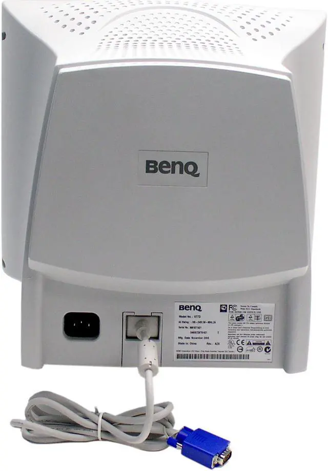 Alt view image 4 of 5 - BenQ V773 Beige 17" CRT Monitor 0.27mm Dot Pitch D-Sub