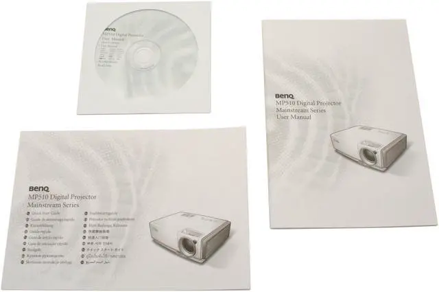 Alt view image 9 of 10 - BenQ MP510 800 x 600 1500 ANSI lumens (80% at economic mode) DLP Projector 2000:1