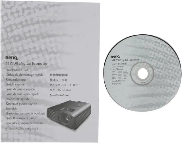 Alt view image 13 of 14 - BenQ MP730 1280 x 800 2200 ANSI Lumens DLP Projector 700:1