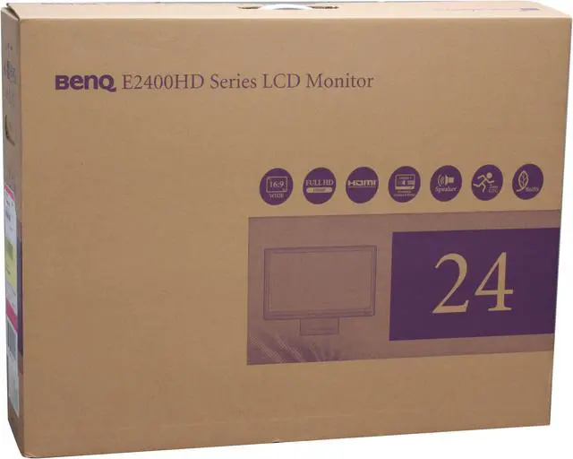 Alt view image 13 of 13 - BenQ E2400HD Glossy Black 24" 5ms/2ms(GTG) HDMI 16:9 Full 1080P Widescreen LCD Monitor 300 cd/m2 1000:1(DCR 10000:1) Built in Speakers