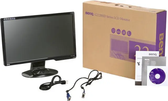 Alt view image 8 of 8 - BenQ G2220HD Glossy Black 21.5" Widescreen LCD Monitor 300 cd/m2 DC 10000:1(1000:1)
