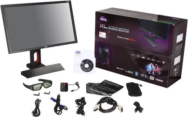 Alt view image 15 of 15 - BenQ 24" 120 Hz TN Height & Pivot Adjustable 120Hz 3D-Ready LCD Monitor 5ms (2ms GTG) D-Sub, DVI, HDMI, DisplayPort, Headphone Jack XL2420TX