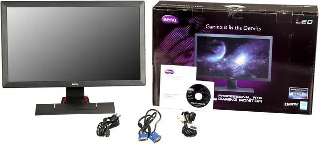 Alt view image 8 of 8 - BenQ RL2455HM Black-Red 24" TN 1ms (GTG) Gaming Monitor, 250 cd/m2 DCR 12,000,000:1 (1,000:1), 2 Speakers, Black eQualizer, HDMI DVI-DL D-Sub