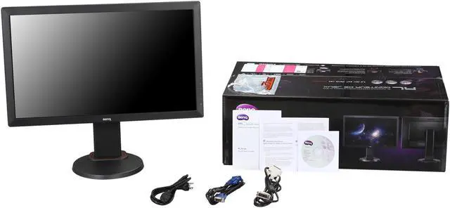 Alt view image 10 of 10 - BenQ RL2460HT Black 24" 1ms (GTG) Gaming Monitor, 250 cd/m2 DCR 12,000,000:1 (1000:1), Height Adjustment Stand, Speaker, D-Sub DVI-D HDMI, Fighting Mode Feature