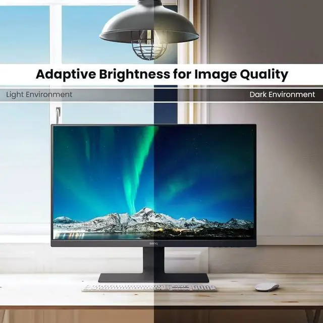 Alt view image 4 of 9 - BenQ GW2480 24" FHD 1920 x 1080 VGA HDMI DisplayPort Flicker-Free Technology Built-in Speakers Slim Bezel Design IPS Eye-care Monitor
