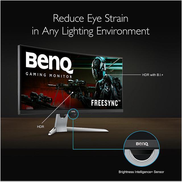 Alt view image 4 of 5 - BenQ XR Series EX3501R 35" 3440 x 1440 Resolution 100Hz DisplayPort, 2x HDMI, USB-C HDR10 FreeSync Flicker-Free Low Blue Light Ultrawide LED Backlit Curved Gaming Monitor
