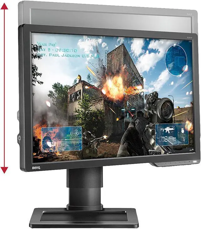 Alt view image 4 of 6 - BenQ ZOWIE XL Series XL2411P Dark Gray 24" 144Hz Full HD 1920 x 1080 1ms (GTG) DVI HDMI DisplayPort eSports Gaming Monitor, Height Adjustable Stand