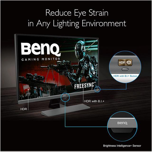 Alt view image 6 of 14 - BenQ EW3270U 32 Inch 4K Computer Monitor with Built in Speaker, Freesync, USB-C, HDMI, DP, P3 Colors, Brightness Intelligent Plus and Eye-Care Technology