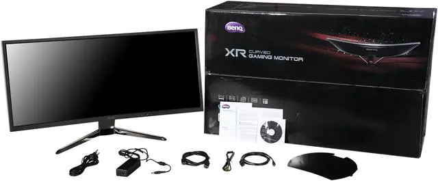 Alt view image 8 of 8 - BenQ XR3501 35" Ultra Wide Curved VA Gaming Monitor, 2560 x 1080, 144Hz, Black eQualizer, Color Vibrance, 2000R, Super Resolution, 20M:1 DCR, Low Blue Light, PIP, VESA Ready