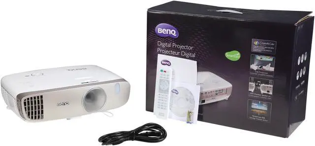 Alt view image 7 of 7 - BenQ HT3050 1080P Home Theater Projector, 2000 ANSI Lumens, 15000:1 Contrast Ratio, 60" - 180"/300" Image Size, D-Sub, HDMI, USB, Composite Video, Built-in Speaker