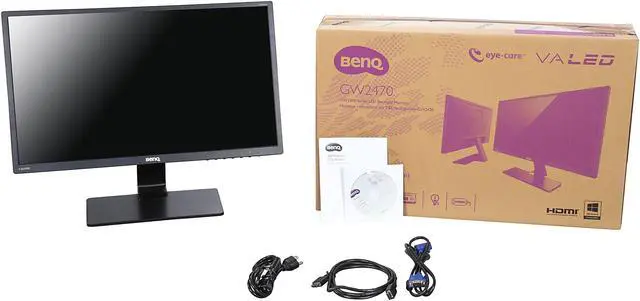 Alt view image 8 of 8 - BenQ GW2470H Glossy Black 23.8" 4ms (GTG) VA Panel LCD/LED Monitor, Super Narrow Bezel, VESA Mountable, D-Sub Dual HDMI