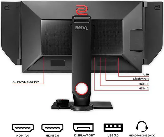 Alt view image 7 of 10 - BenQ ZOWIE XL2540 25" (Actual size 24.5") 1080p 1ms(GTG) 240Hz eSports Gaming Monitor, G-Sync Compatible, FreeSync, S-Switch, Shield, Black eQualizer, Color Vibrance, Height Adjustable, VESA Ready