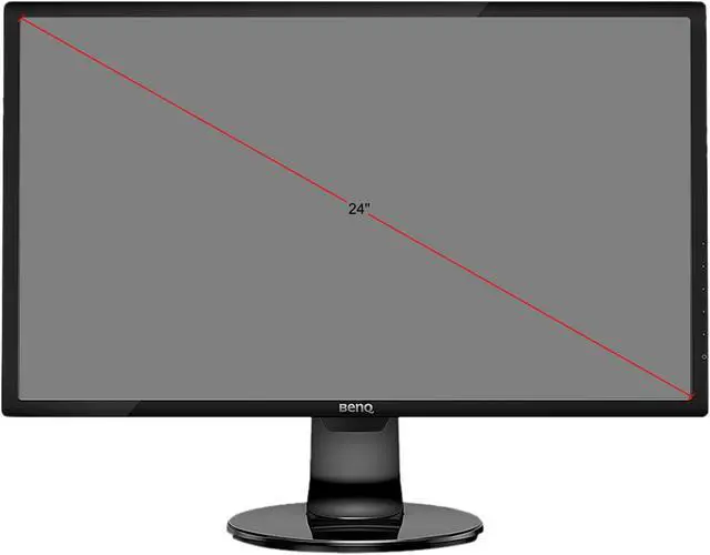 Alt view image 5 of 5 - BenQ GL2460BH 24" Full HD 1920x1080 75Hz 1ms HDMI DVI VGA Flicker-Free Built-in Speakers Backlit LED Gaming Monitor