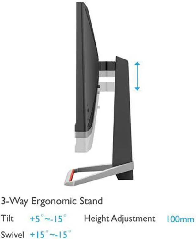 Alt view image 7 of 10 - BenQ MOBIUZ EX2710S 27" FHD 1920 x 1080 165 Hz HDMI, DisplayPort, Audio FreeSync Premium (AMD Adaptive Sync) Built-in Speakers Flat Panel IPS Gaming Monitor