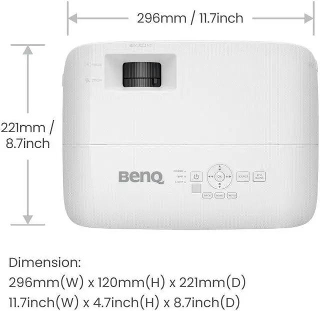 Alt view image 9 of 10 - BenQ TH575 1080p DLP Gaming Projector, 3800 Lumens, Game Modes, Low Latency, 16:9 - Ceiling Mountable, 10000 Hour Economy Mode