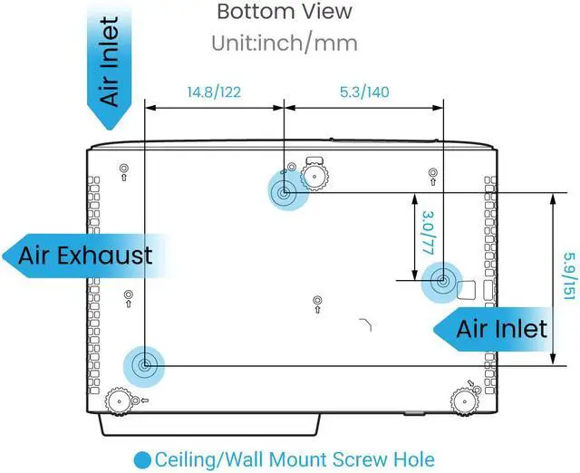 Alt view image 6 of 9 - BenQ X500i 4K HDR 4LED Short Throw Console Gaming Projector, 2200 Lumens, 4ms Response Time, Preset Game Modes