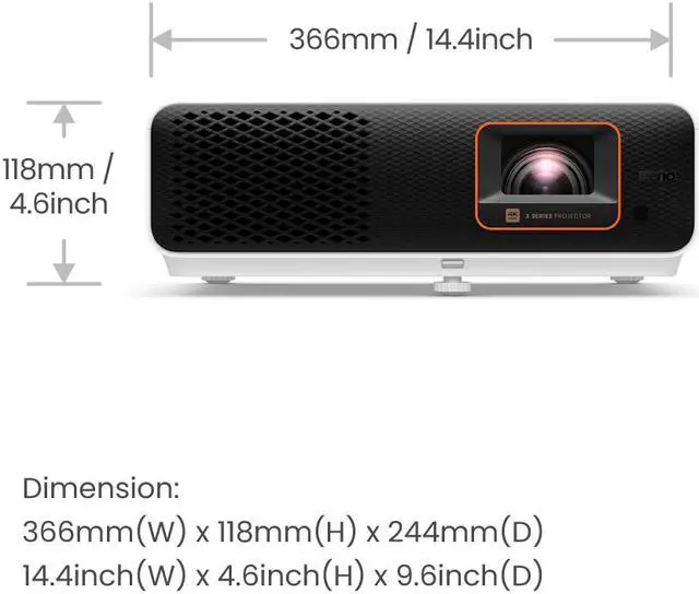 Alt view image 7 of 9 - BenQ X500i 4K HDR 4LED Short Throw Console Gaming Projector, 2200 Lumens, 4ms Response Time, Preset Game Modes