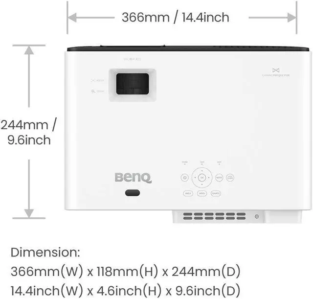 Alt view image 8 of 9 - BenQ X500i 4K HDR 4LED Short Throw Console Gaming Projector, 2200 Lumens, 4ms Response Time, Preset Game Modes