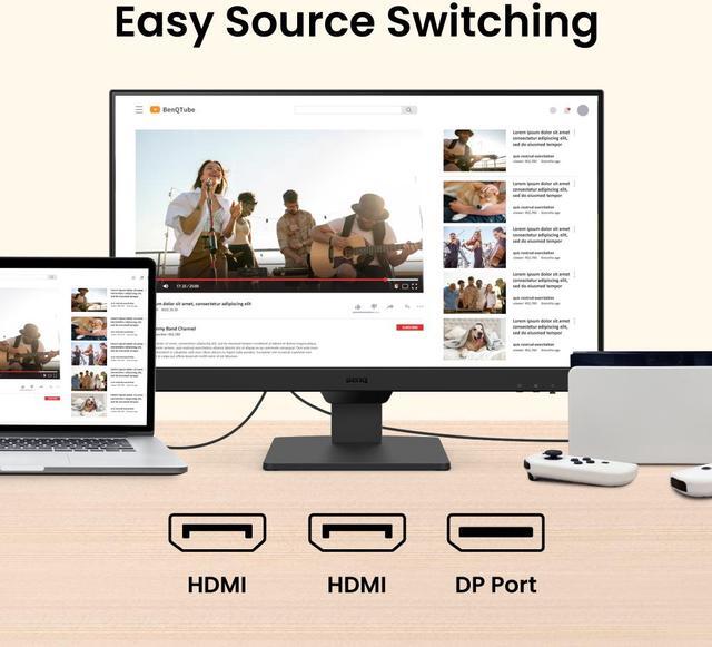 Alt view image 7 of 13 - BenQ GW2790 Computer Monitor 27" FHD 1920x1080p | IPS | 100 hz | Eye-Care Tech | Low Blue Light | Anti-Glare | Adaptive Brightness | Tilt Screen | Built-in Speakers | DisplayPort | HDMI x2