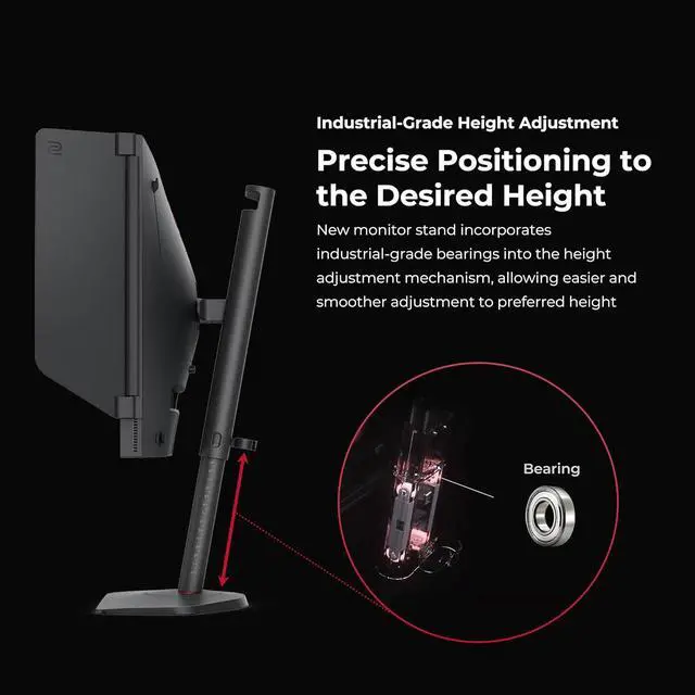 Alt view image 6 of 7 - BenQ Zowie XL2546X Gaming Monitor | 24.5 | Fast TN 240Hz | Gaming Monitor for Esports | Motion Clarity DyAc™2 | 1080p | XL Setting to Share | S Switch | Adjustable Height & Tilt, Black