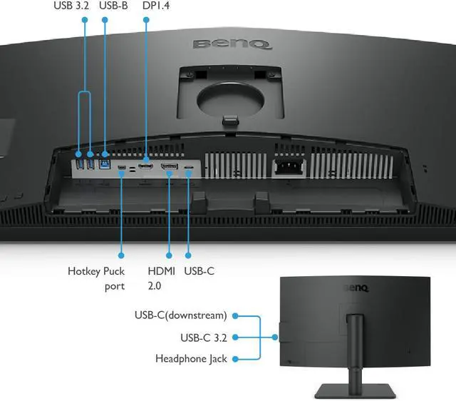 Alt view image 11 of 13 - BenQ PD2706U 27-inch 4K Monitor, 90W USB-C, UHD, P3, sRGB, Rec.709, DisplayHDR 400, IPS, AQCOLOR Technology, Factory-Calibrated, Color Mode, DualView, Darkroom Mode, Animation Mode, CAD/CAM Mode, KVM