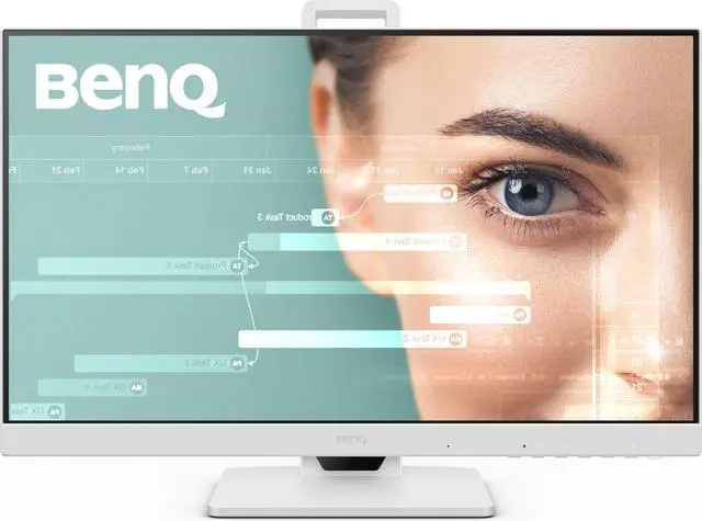 Alt view image 2 of 9 - BenQ GW2486TC Office USB hub Monitor 24" 1080p | Coding Mode | IPS | Eye-Care Tech | Adaptive Brightness | Height Adjustable | White Monitor | Noice-Cancelling Mic | Daisy Chain | USB-C
