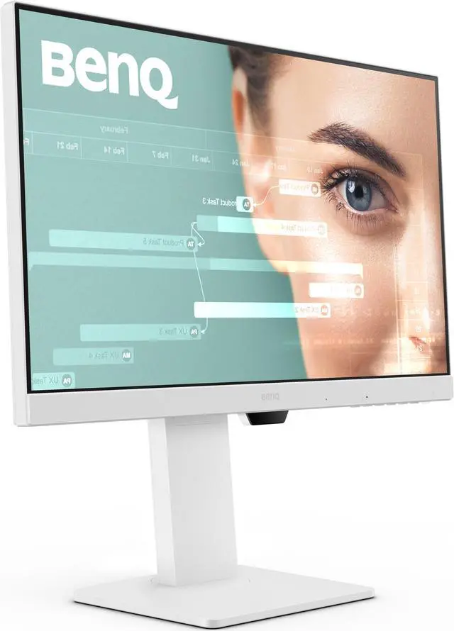 Alt view image 3 of 9 - BenQ GW2486TC Office USB hub Monitor 24" 1080p | Coding Mode | IPS | Eye-Care Tech | Adaptive Brightness | Height Adjustable | White Monitor | Noice-Cancelling Mic | Daisy Chain | USB-C