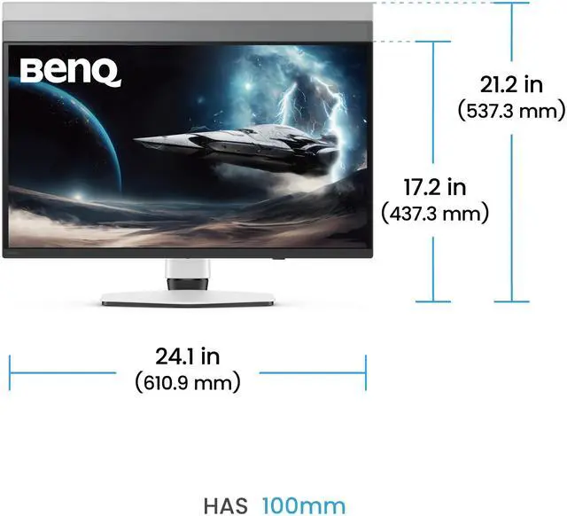 Alt view image 11 of 14 - BenQ 26.5" 240Hz OLED UHD Gaming Monitor 99% DCI-P3 MOBIUZ EX271UZ