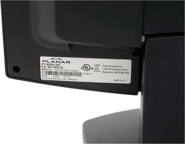 Alt view image 8 of 9 - PLANAR PT1500MU Black 15" USB 3M 5-wire Resistive touchscreen Touch Screen LCD Monitor 350 cd/m2 400:1 Built in Speakers 0.297mm Pixel Pitch